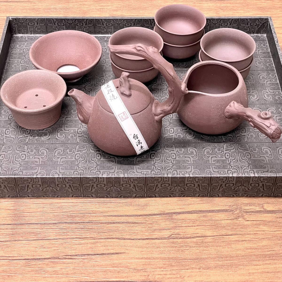 Amazon.co.jp: 台湾茶器セット 台湾老段焼 樹木模様 お茶会セット 茶壷 