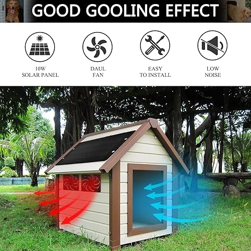 Miniatura 4 de Kit de ventilador de panel solar ventilador de 10 W 12 V alimentado por energía solar al aire libre impermeable ventilador de escape portátil con