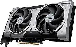 MSI Placa de vídeo para jogos NVIDIA GeForce RTX 5060 Ti 16G VENTUS 2X OC PLUS GDDR7 128 bits, Boost Clock até 2617 MHz, PCIe Gen 5, DLSS 4, DP 2.1 x 3, HDMI 2.1 x 1, SFF Ready