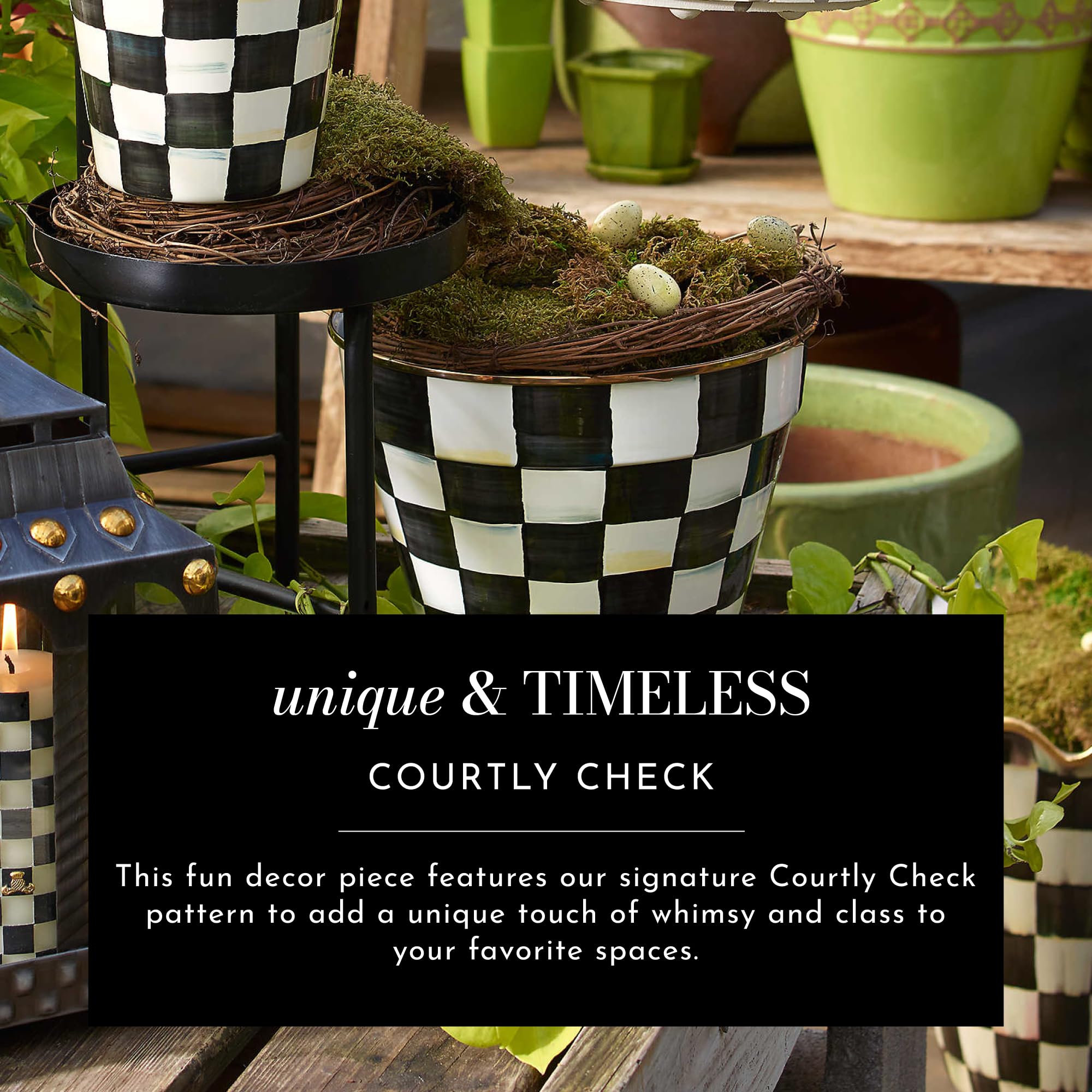 Amazon | MacKenzie-Childs コートチェック&剥がした白黒フロアマット