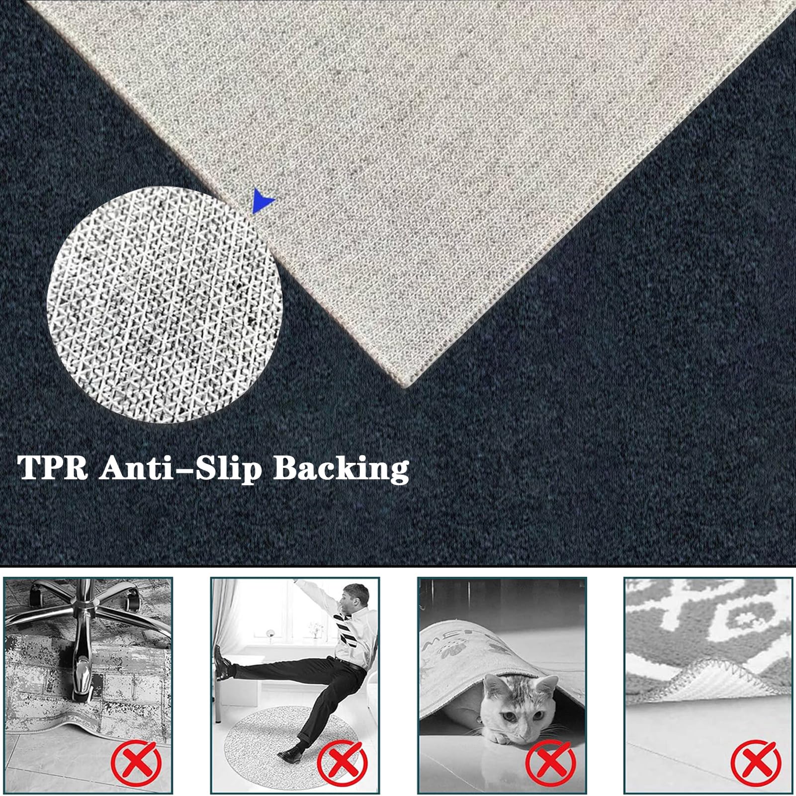 Tapis De Protection Pour Sol Dur - 60x90 Cm - Pour Chaise De Bureau Et Gaming - Antidérapant - Facile à Nettoyer