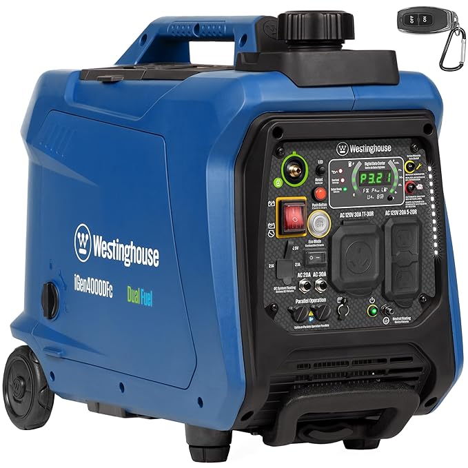 Westinghouse 4000 Peak Watt Super Quiet Dual Fuel Portable Inverter Generator