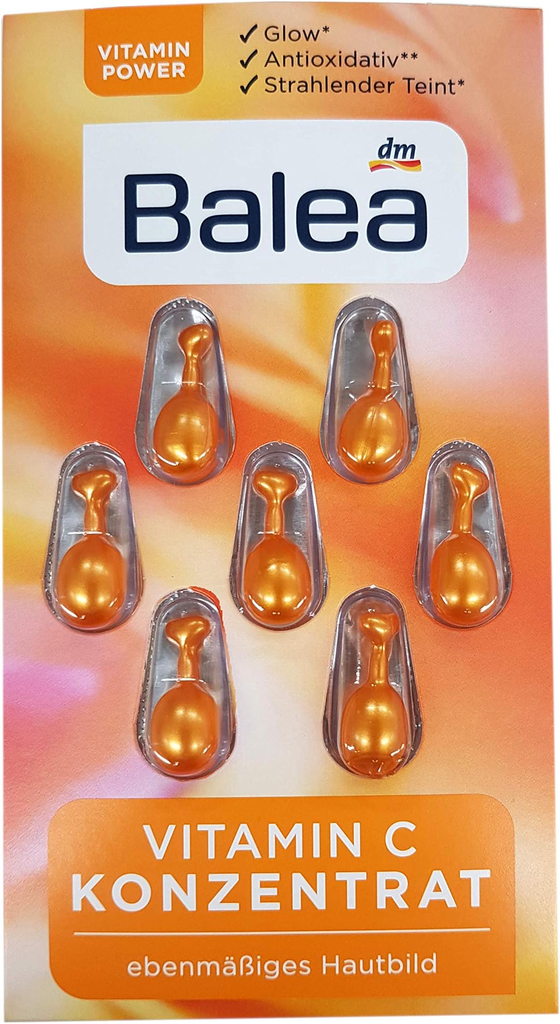 Balea 3 x Vitamin C Concentrate, 3 x 7 Capsules (21 Applications) - German Product