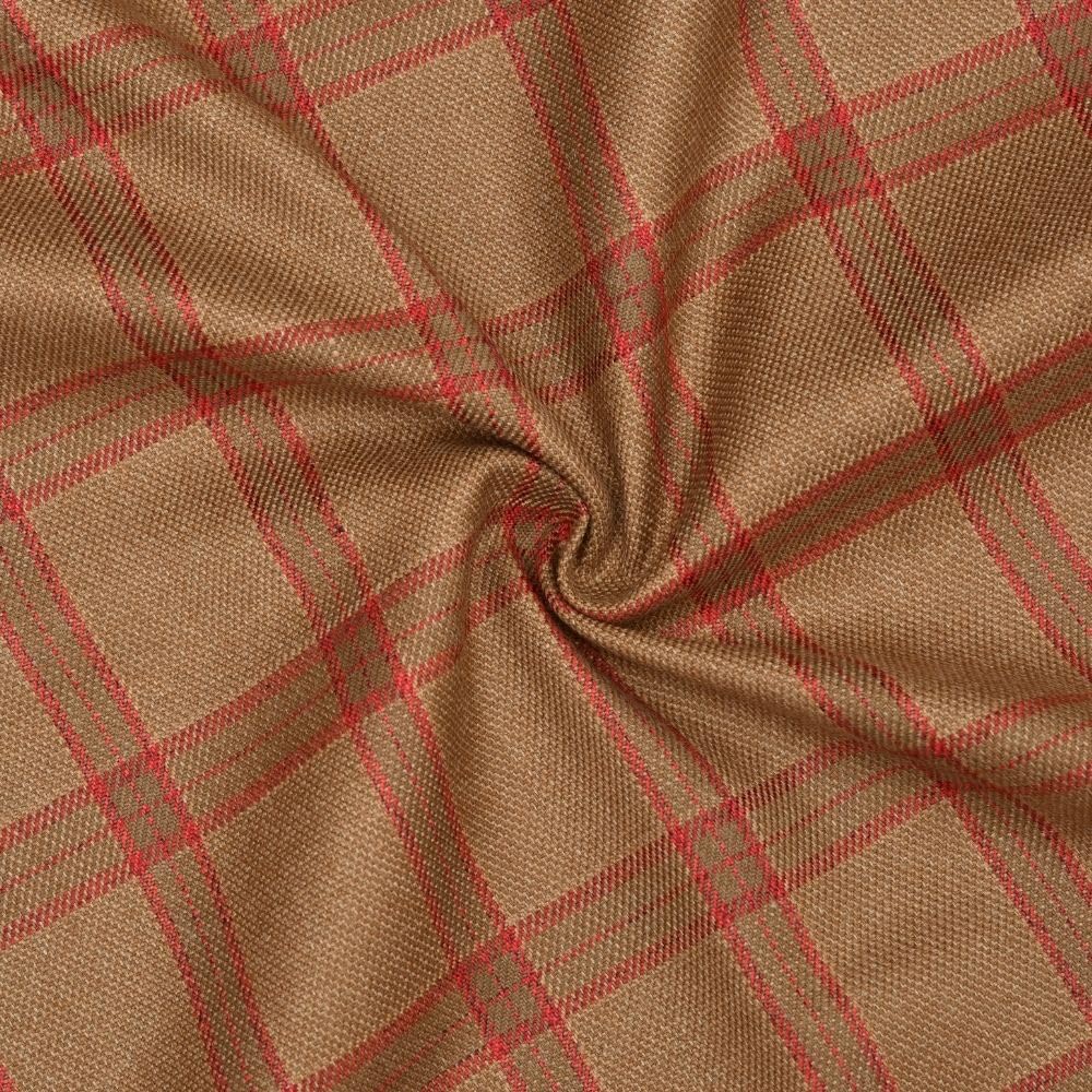 Qashida Tweed Wool Blazer Fabric for Men | Premium Checked Woollen Suiting Material | 2 Meter Cut for Blazers, Kotis & Waistcoats | 58 Inch Width | Mustard, Red Checks