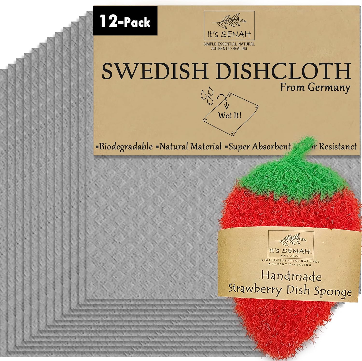 Natural Biodegradable Swedish Dishcloths
