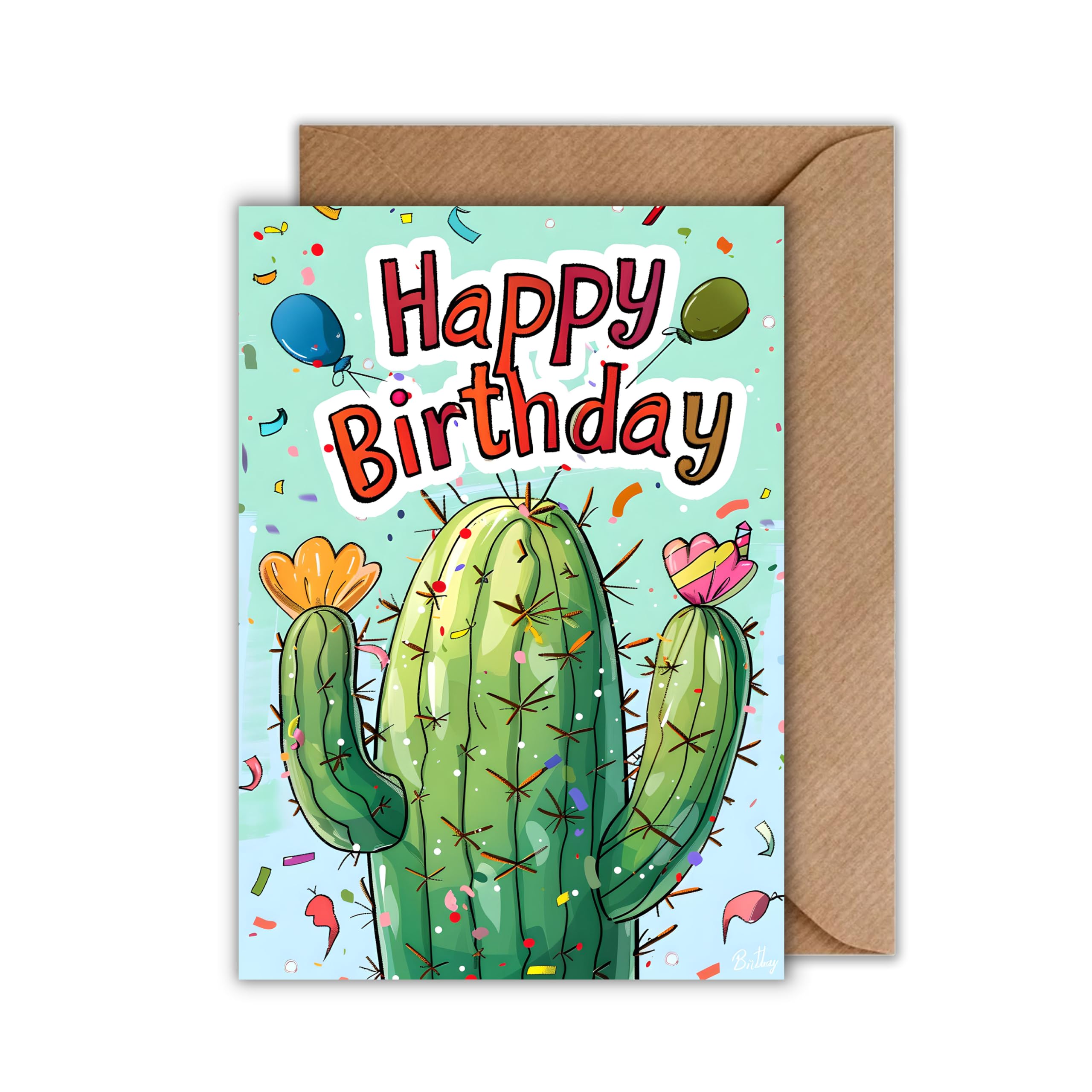 WBdesignz Kaktus Geburtstag Karte mit Umschlag - Pieksende Geburtstagskarte  Kaktus Happy Birthday Bunte Glckwunschkarte zum Geburtstag (DIN A6) :  Amazon.de: Brobedarf & Schreibwaren