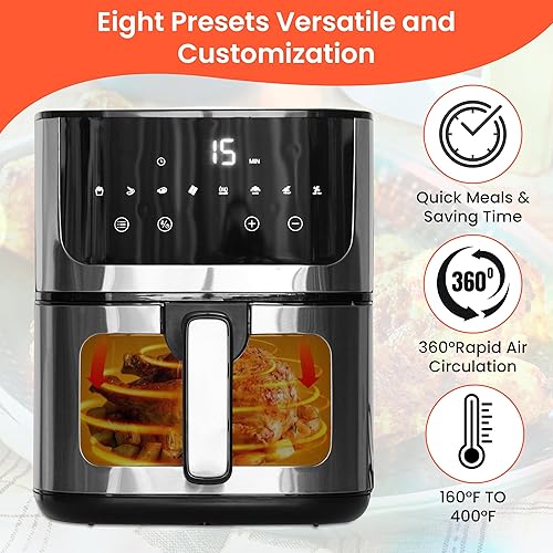 Miniatura 6 de Freidora de aire 5qt horno de convección freidora sin aceite