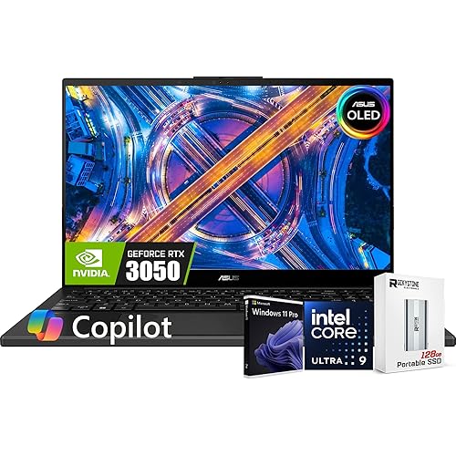 ASUS Vivobook Pro 15 OLED AI Laptop, Intel 16-Core Ultra 9 185H(Beat i9-13900H), NVIDIA GeForce RTX 3050, Copilot PC, Backlit Keyboard, Dolby Atmos, W/128GB PSD, Windows 11 PRO(40GB DDR5|2TB SSD)