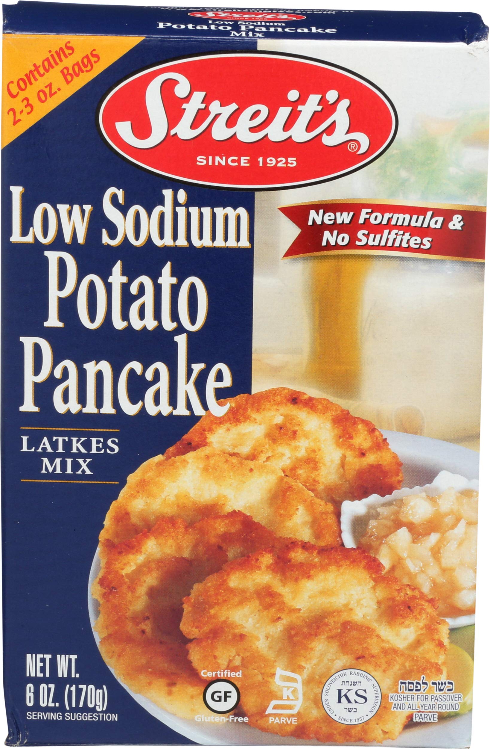 Streit's No-Salt Potato Pancake, 6.0-Ounce Units (Pack of 12)