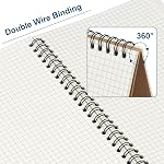 ZCZN Spiral Notebook 6 Pack, 8.3"*5.5" 120 Pages A5 Square Grid Notebooks, Graph Paper Notebook Spiral, Coil Notebook for Work, School, Study, Office Use