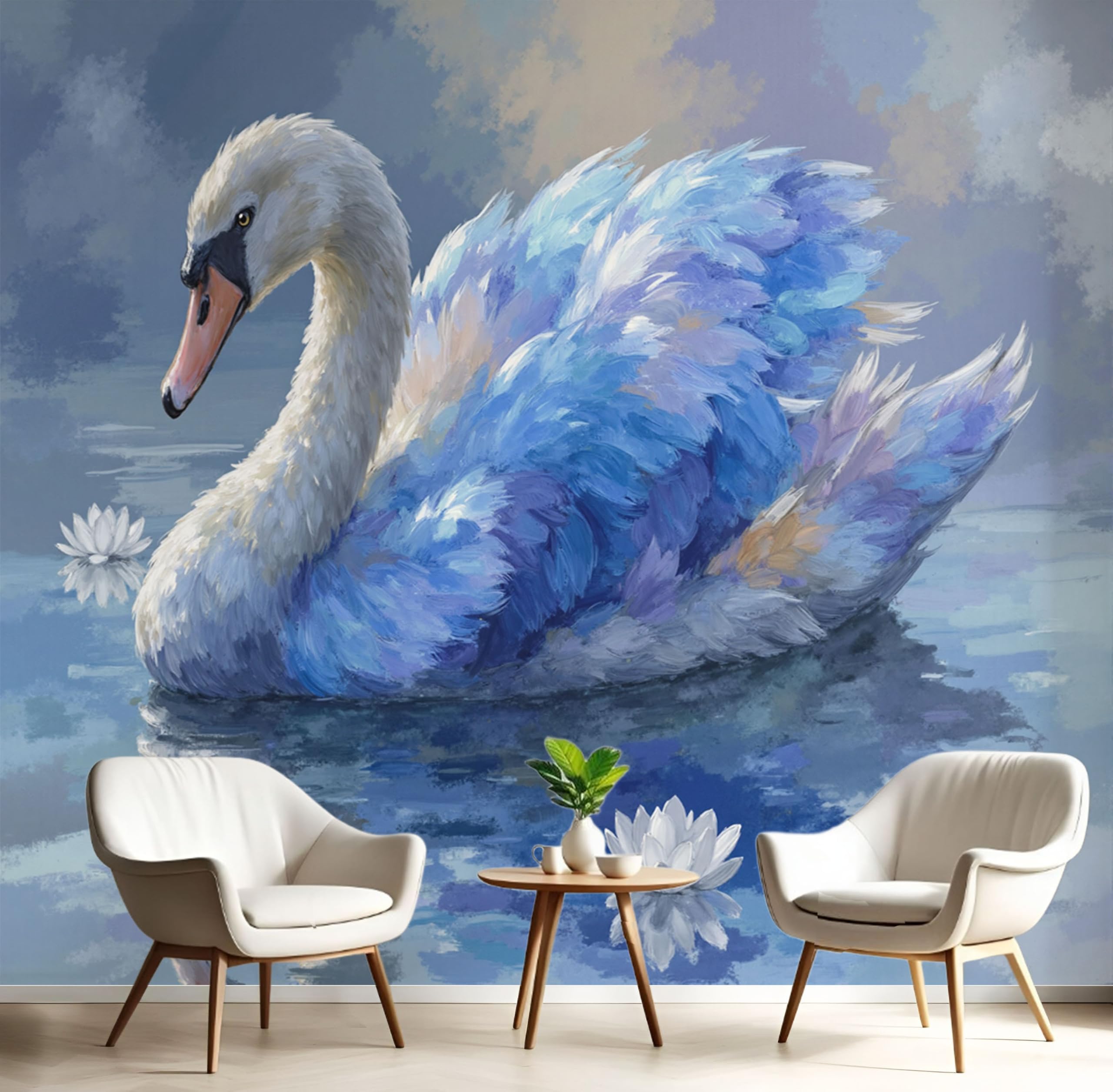 Papier peint soie panoramique 300x210cm pour décoration murale