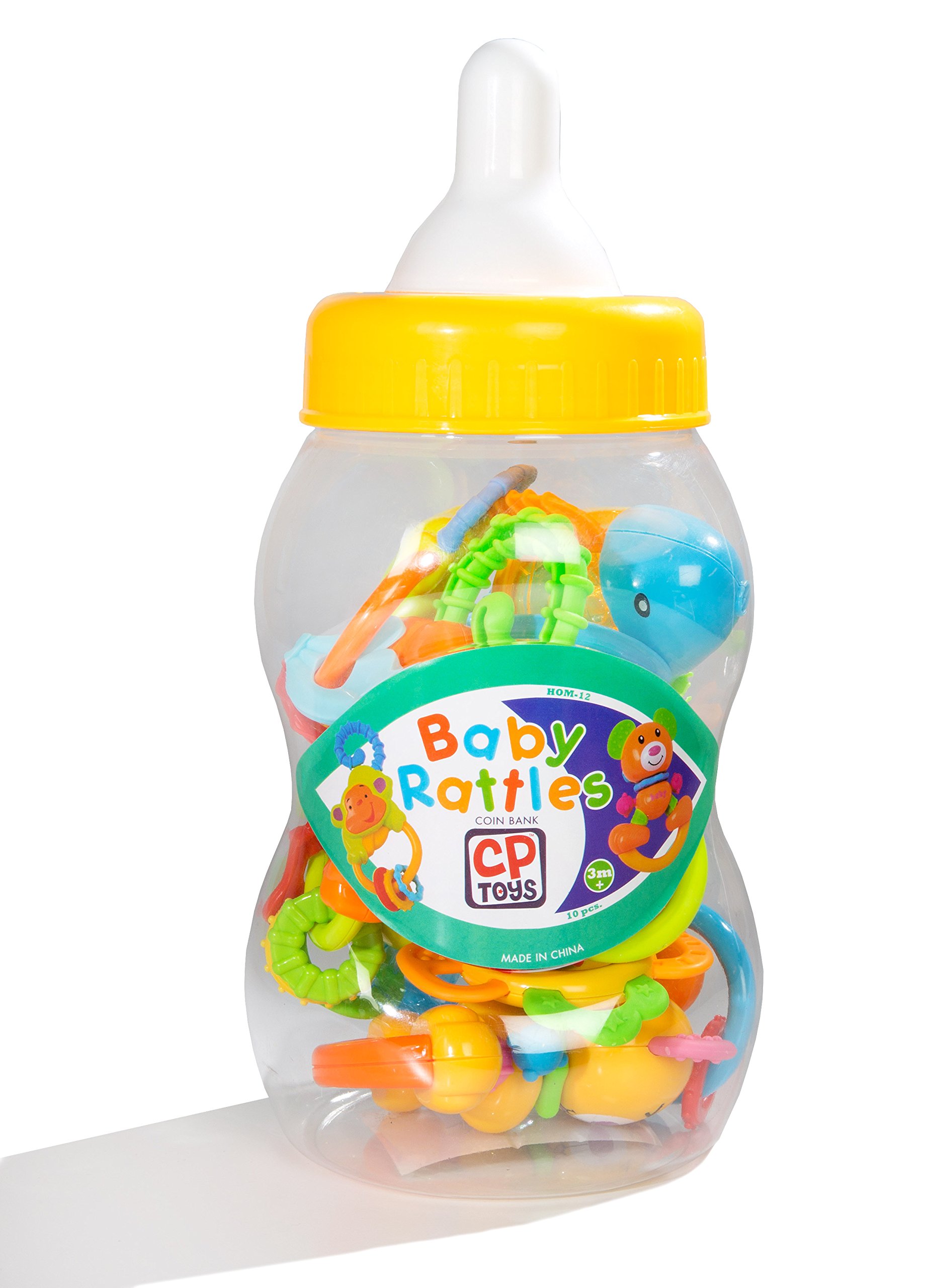 Baby Rattle Teether Toys in Giant Coin Bank