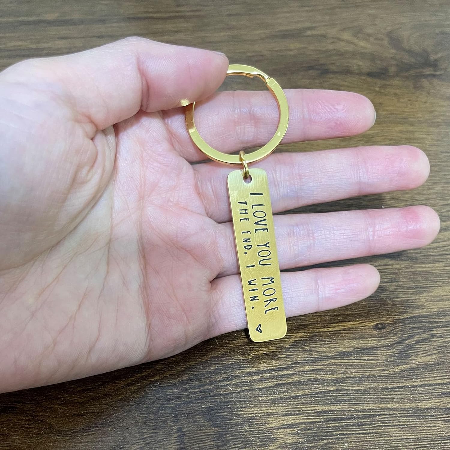 Valentine's Day Gift,I Love You More/Most the End, Keychain for Boyfriend Girlfriend Husband Wife Birthday Gifts
