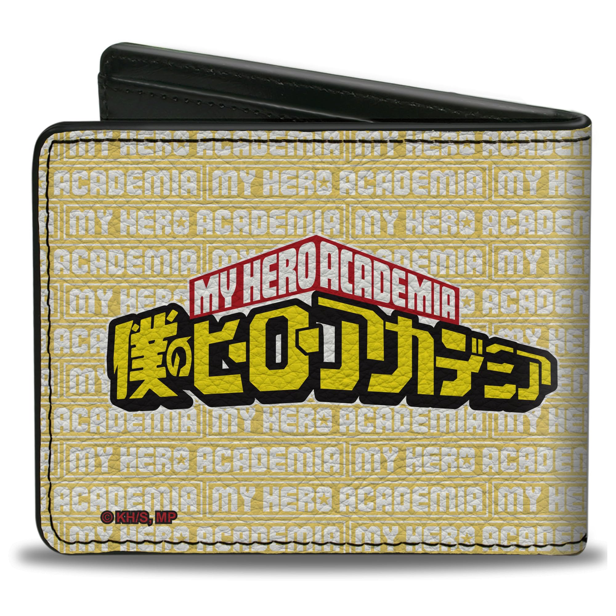 Buckle-Down Crunchyroll Wallet, Bifold, My Hero Academia All Might Pose and Title Logo Yellow White, Vegan Leather