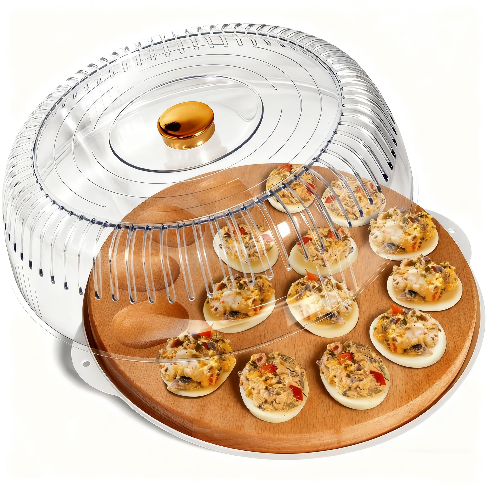 Planche à charcuterie et plateau à œufs AceList en bois noble pour buffet élégant