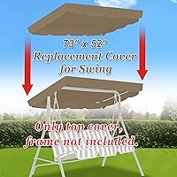 Vista 2 de Strong Camel Cubierta de repuesto para columpio de patio al aire libre (73 x 52 pulgadas, gris pardo)