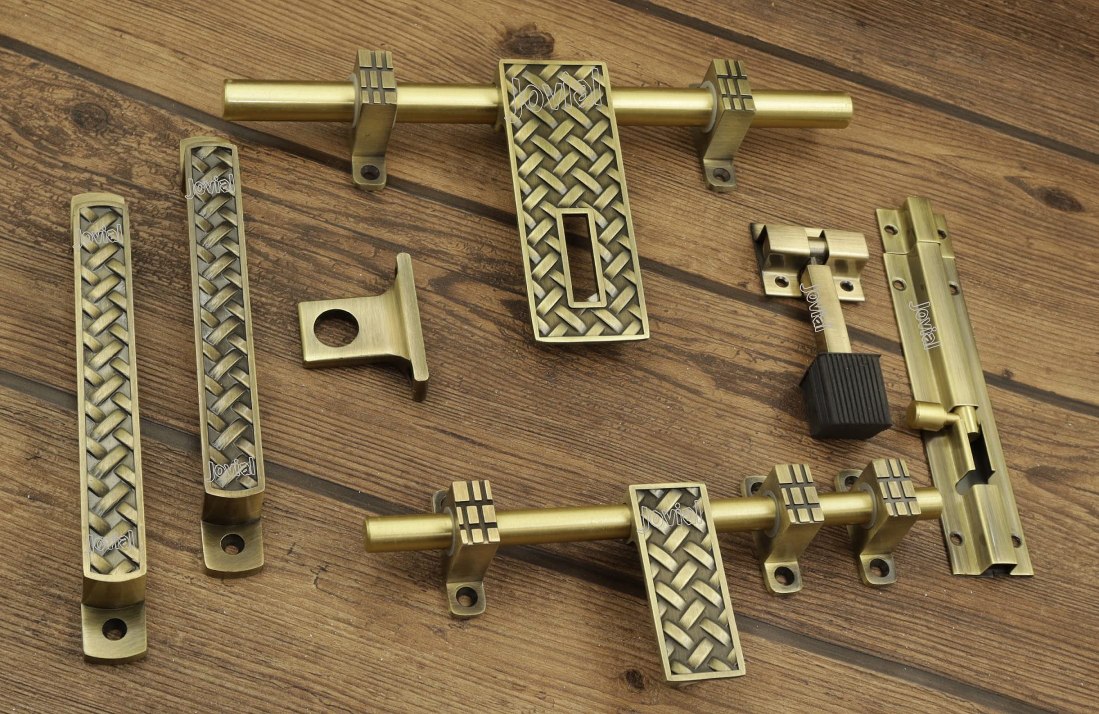 Jovial 1023 - Single Door - Door Fittings Kit, Door Accessories Kit, Door Kit Set (10"-1 Aldrop, 8"-1 Latch, 2 Handles, 1 Tower Bolt and 1 Door Stopper, Finish : Antique Brass) (B084DVBYPP) Amazon Price History, Amazon Price Tracker