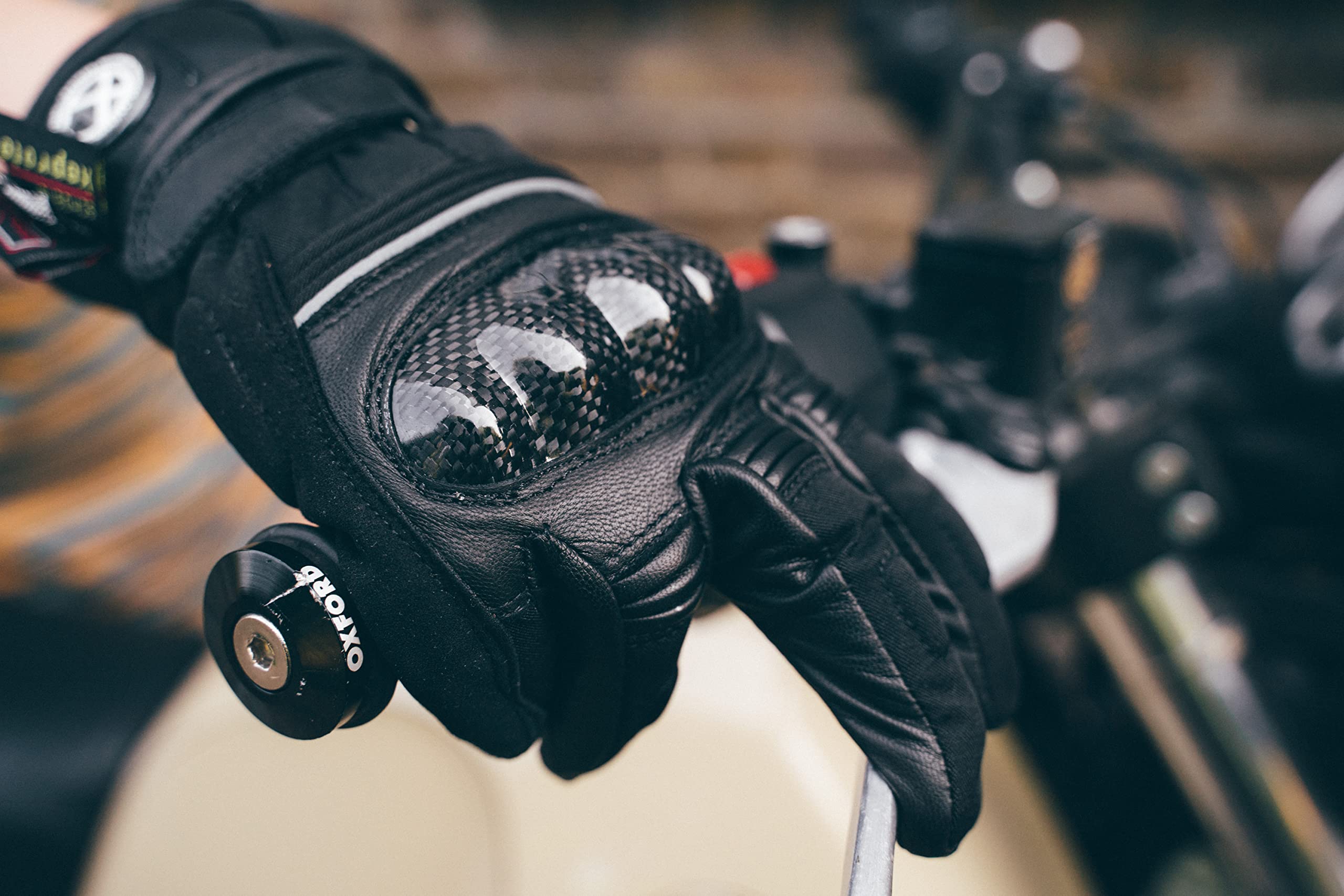 Texpeed Motorradhandschuhe Damen Winter wasserdicht - Biker warm Handschuhe mit Protektoren - Neon Gelb oder Schwarz