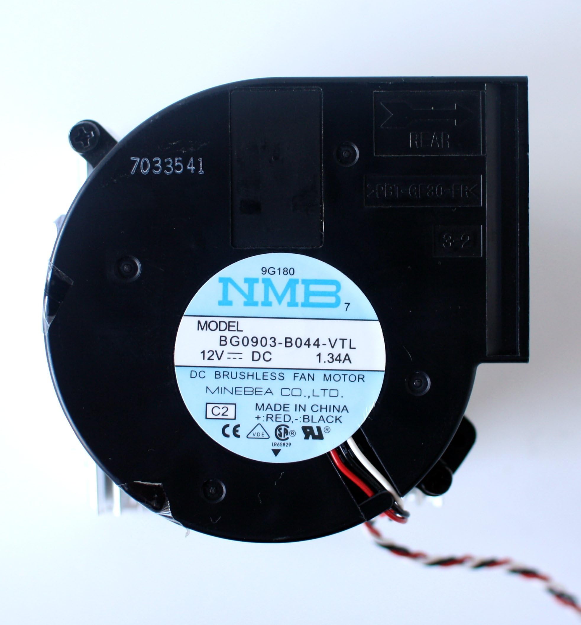 JMC/DATECH DB9733-12HBTL 12V 1.35A DC BRUSHLESS BLOWER FAN, P/N 9G180, 3-WIRE