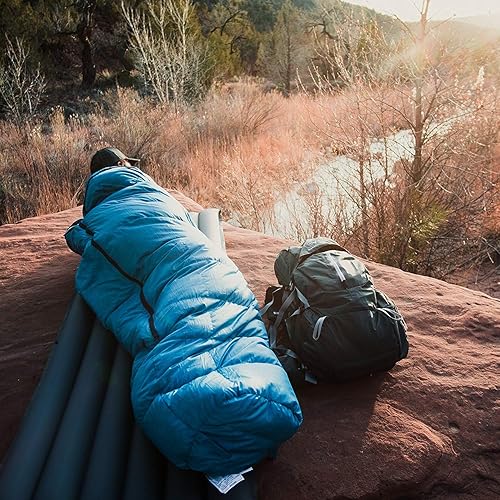 Miniatura 7 de Outdoor Vitals Summit Sleeping Bag 800+ Fill Power Starting Under 2lbs Ultralight Backpacking Mummy Down Sleeping Bag for Lightweight Hiking &