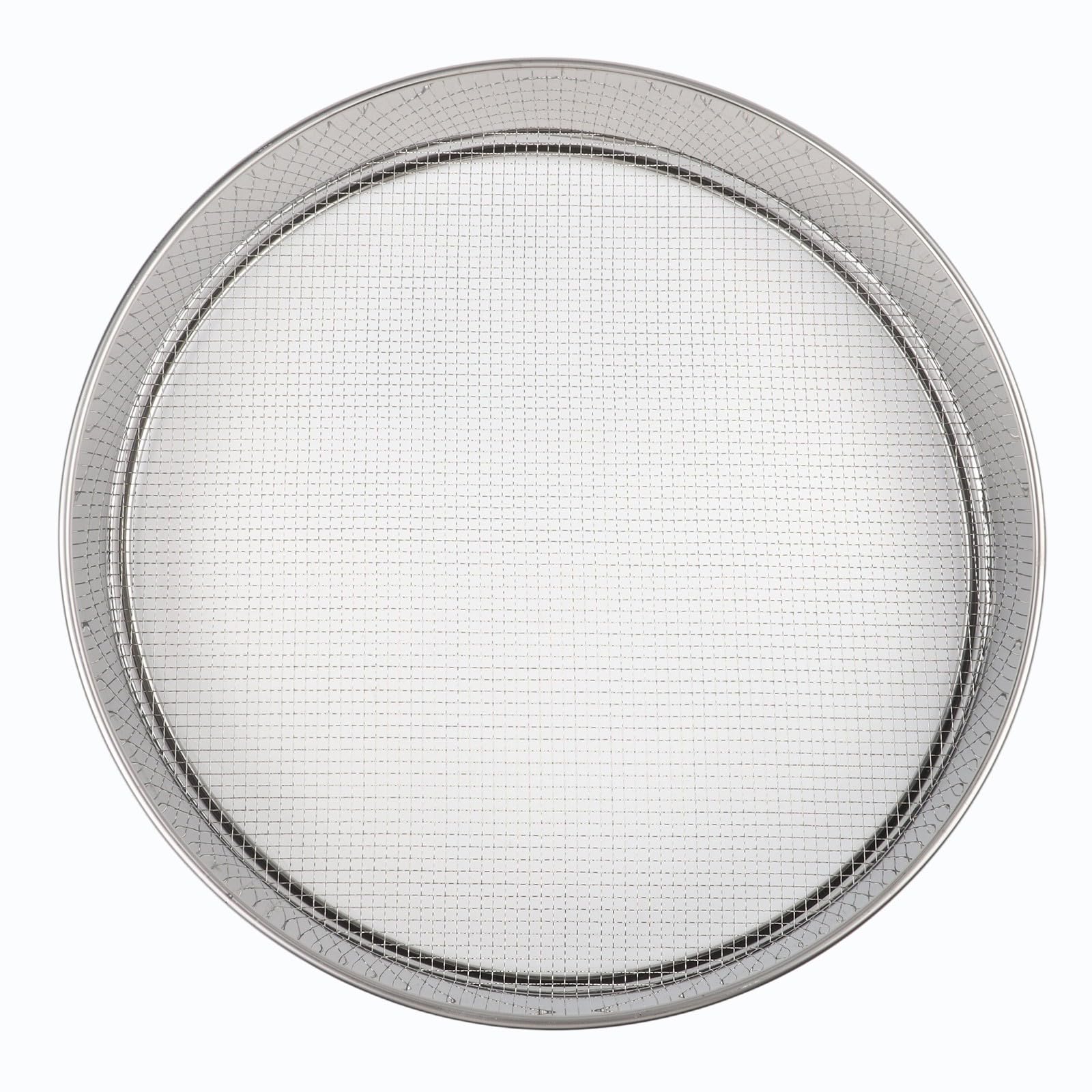 Setaccio per farina a maglia fine, 40 cm, in acciaio inox, filtro da cucina, per cottura e olio da zucchero