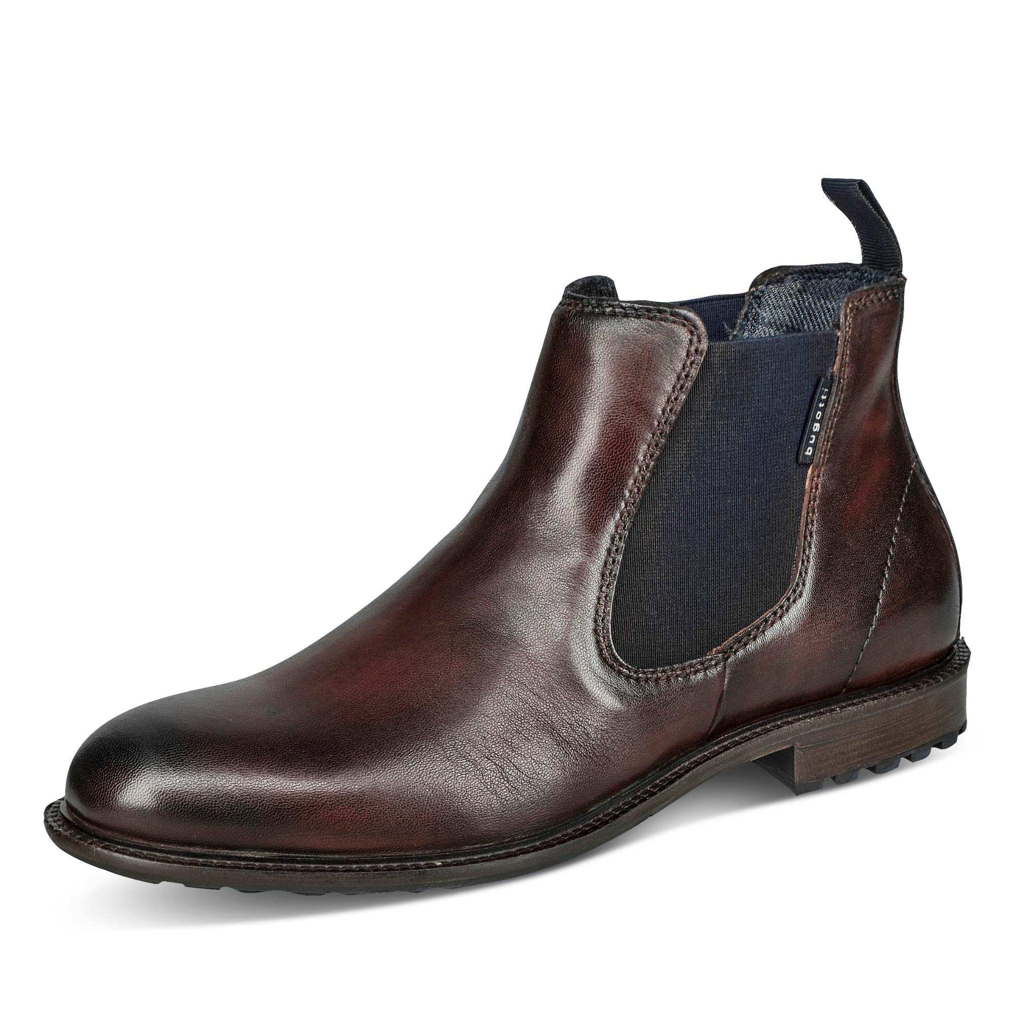 bugatti Herren Chelsea Boots 311A0A324100-6400 Weite Normal Pull-on Leder mid-Brown 40 EU