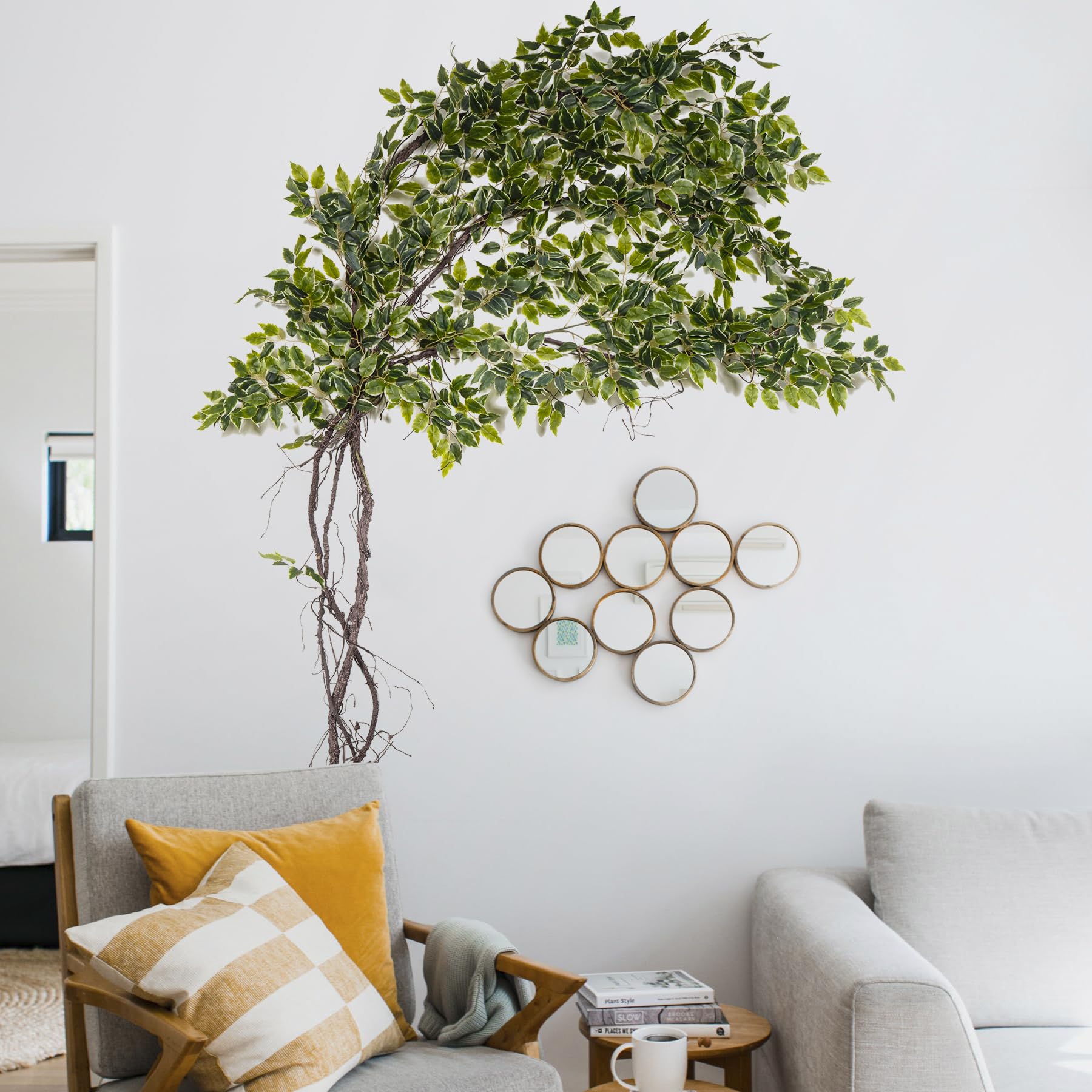 Ttranewsoo Albero rampicante artificiale, pianta rampicante artificiale, rami di albero per matrimonio, giardino e decorazione per le vacanze (grandi dimensioni)