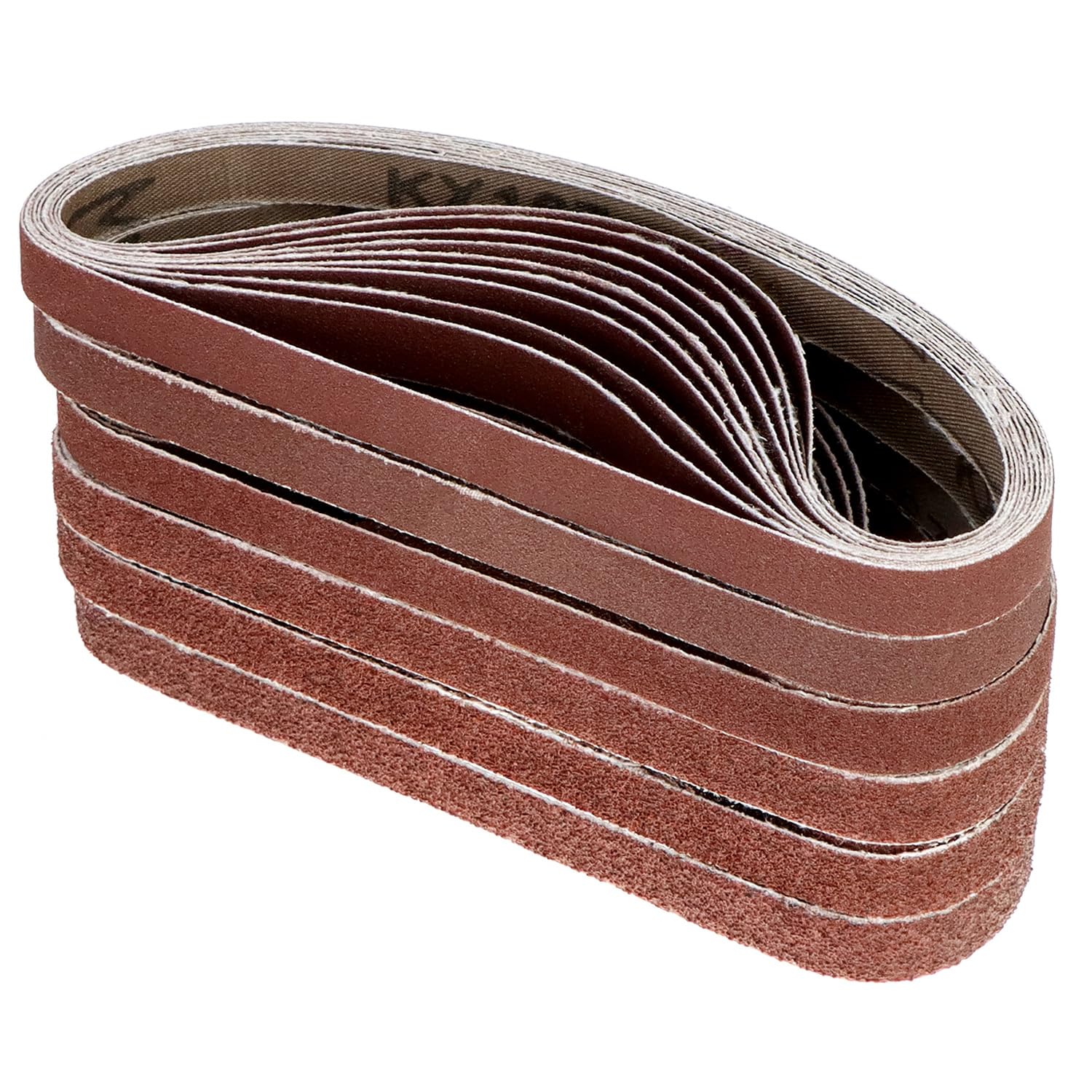 QWORK® 60 Pack Sanding Belts 13 x 457 mm,Mix Grits 40/60/80/120/180/240, for Belt Sander