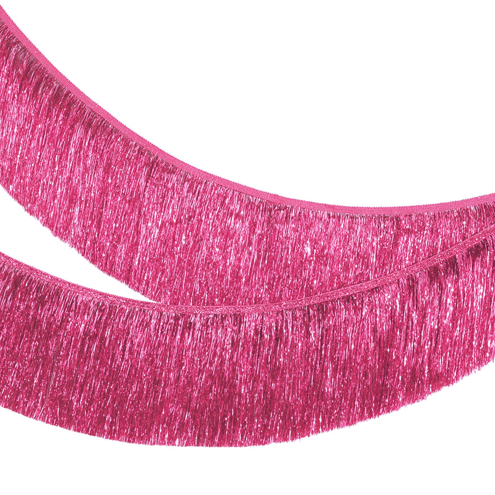 MOMAHUA Rose Red Fringe Garland,20CM Wide Sparkly Tinsel Fringing,2M Length Wall Hanging Metallic Foil Fringe Garland Banner,Shiny Streamers Party Backdrop for Wedding Birthday Car Parade Floats