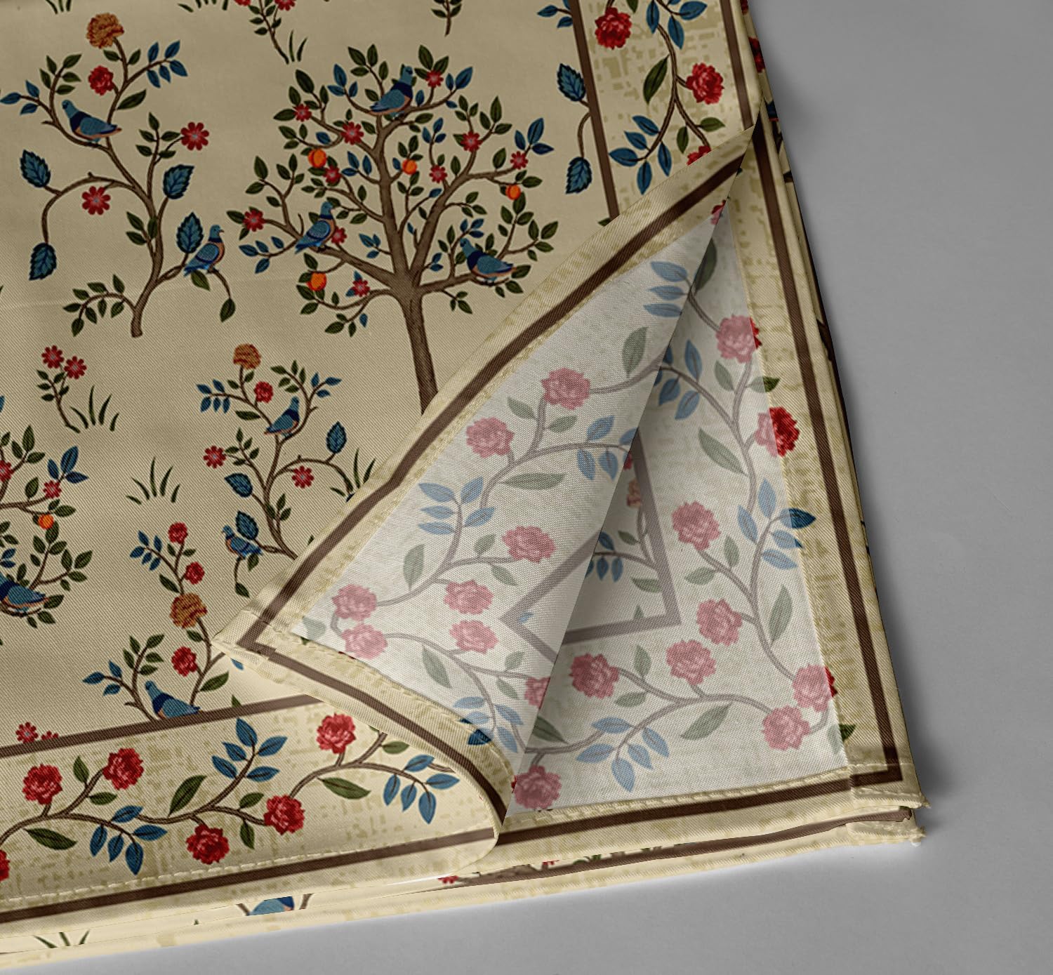 Designer Cotton Twill Napkins - Set of 12, 20-Inch, Tree Pattern, Durable & Absorbent Cloth Napkins for Dining, Parties, and Home Decor - Machine Washable