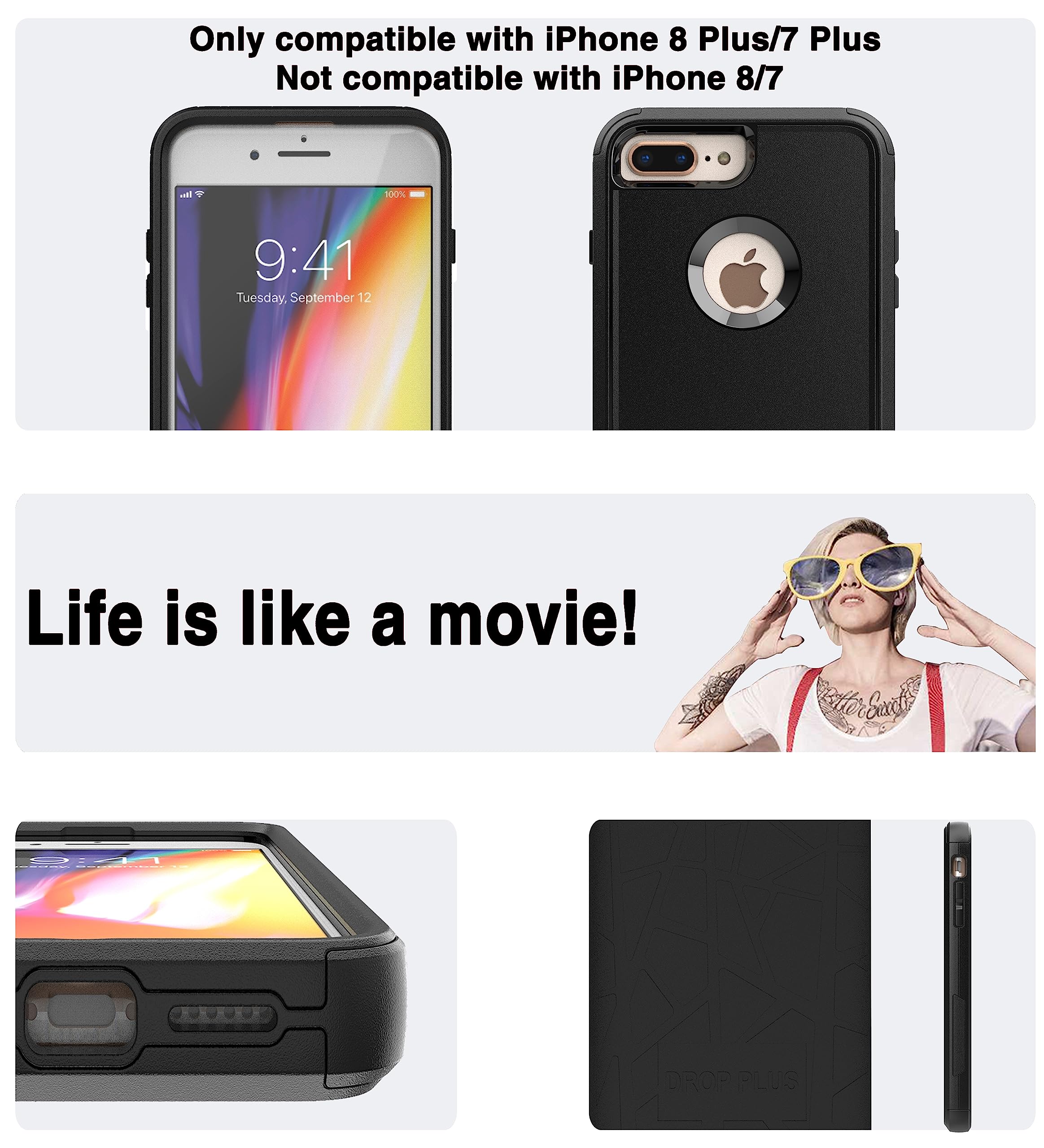 YmhxcY For IPhone 8 Plus Case, IPhone 7 Plus Case [Wireless Charging - View #8