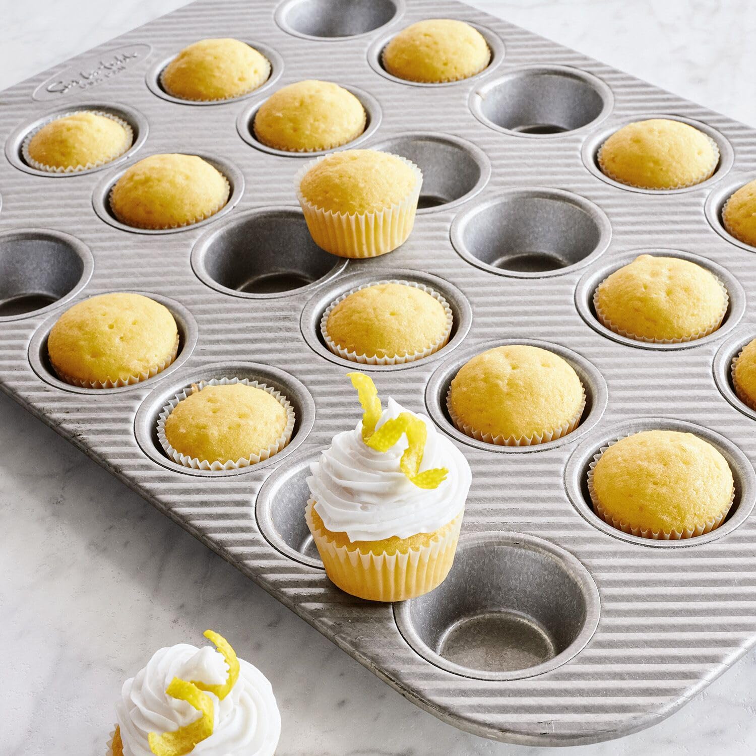 Sur La Table Platinum Pro Mini Muffin Pan, Silver