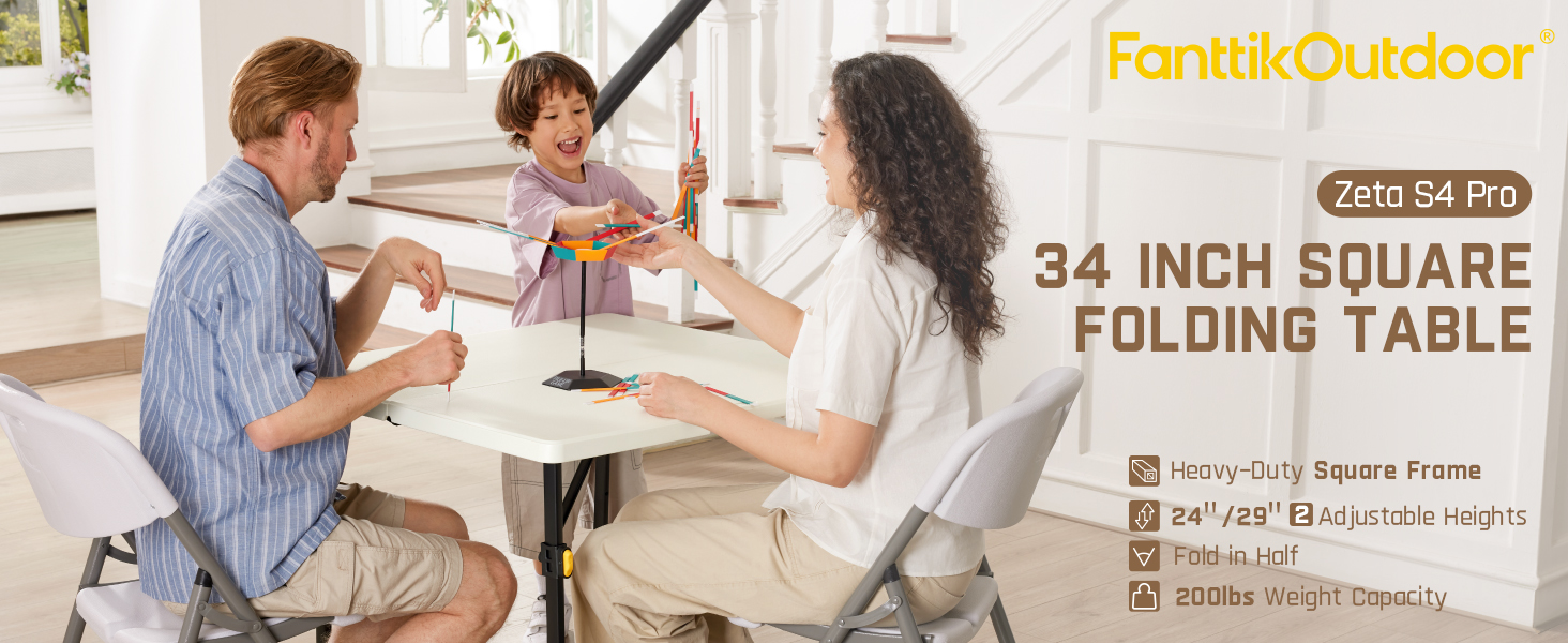 Amazon.com: FanttikOutdoor Folding Table Two Heights Adjustable