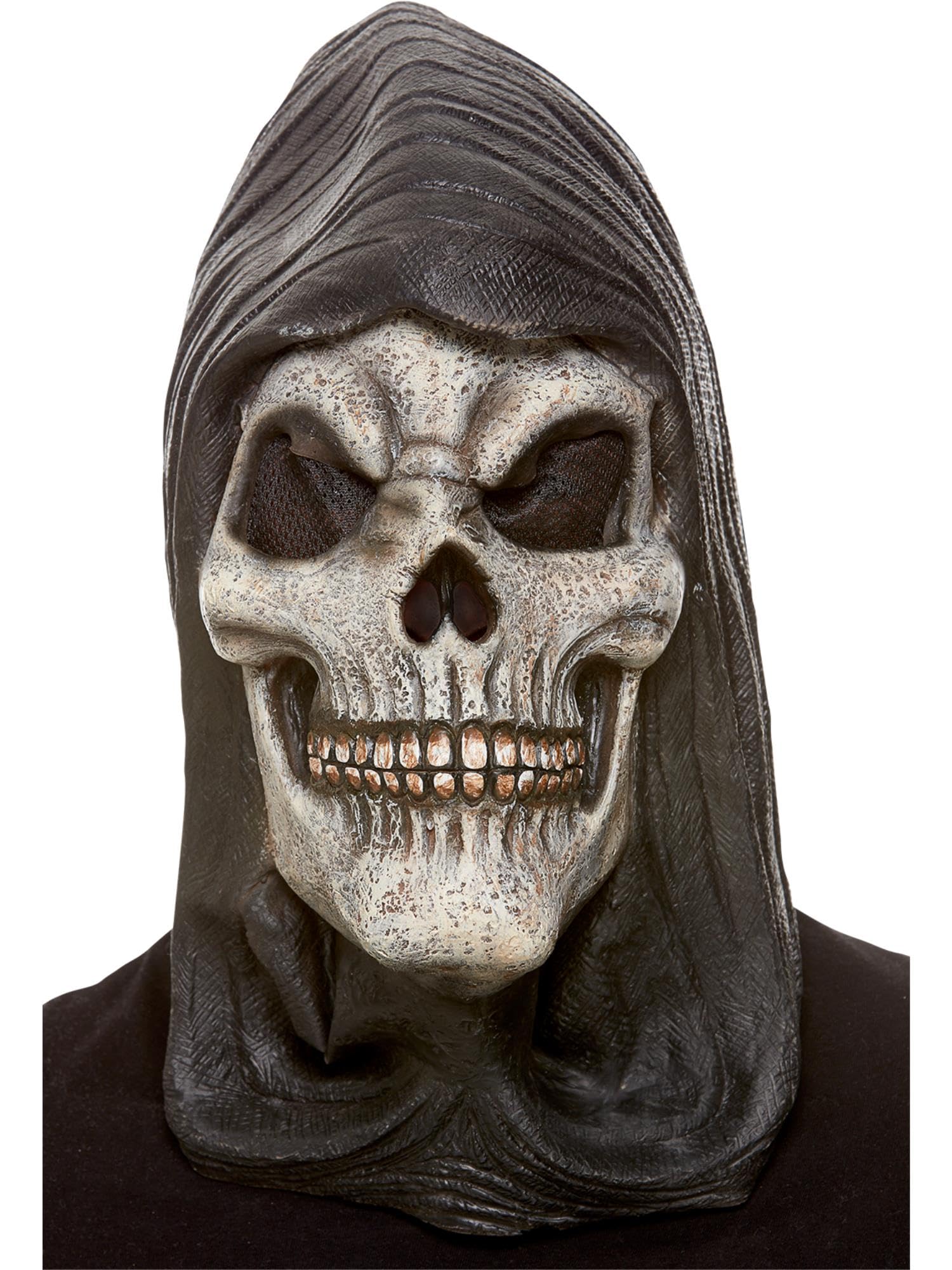 Smiffys Men's White Hooded Skeleton Latex Mask