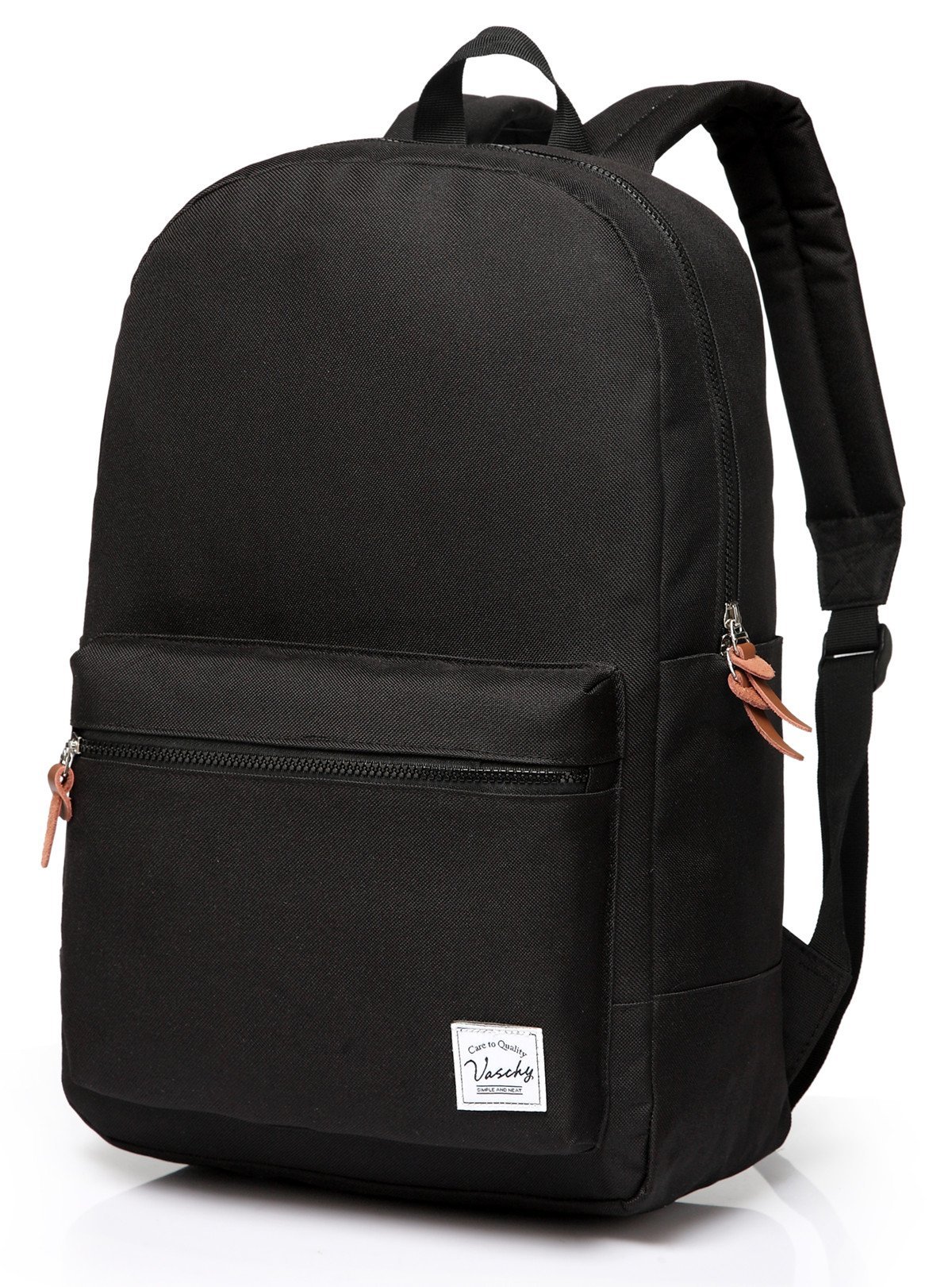 VASCHY School Backpack, Unisex Slim Lightweight Water-resistant Backpack for Men Women College Schoolbag Travel Bookbag