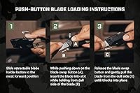 Vista 9 de Spec Ops Tools - Cuchillo utilitario plegable con cuchilla retráctil, incluye 3 cuchillas extra en el almacenamiento del mango, 3% donado a veteranos