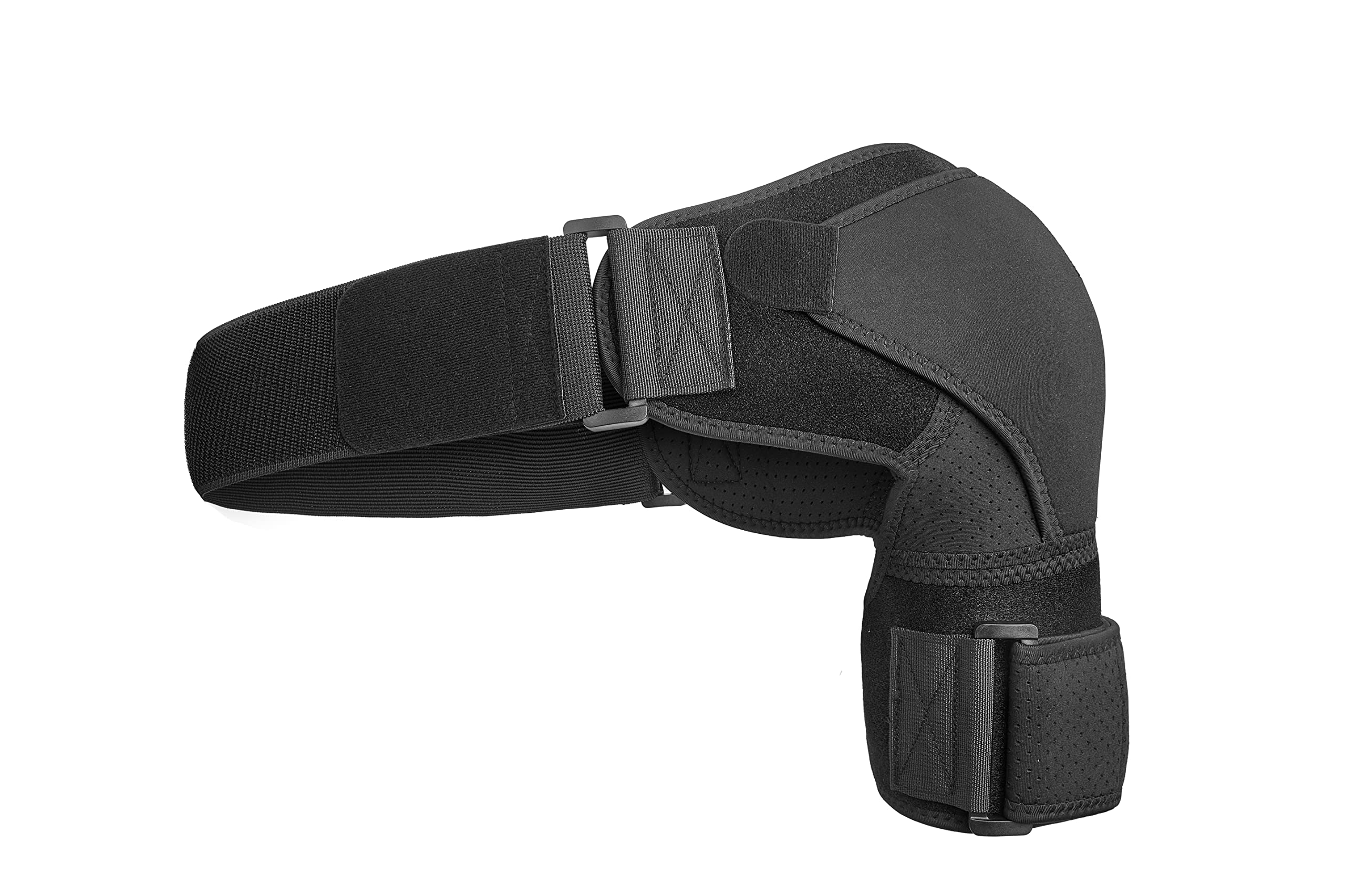 POAGL Shoulder Brace for Men Both Left and Right Arm | Pain Relief Torn Rotator Cuff Compression Support Sleeve Dislocation Stability Immobilizer Stabilizer Bursitis Injury (Black, Medium)