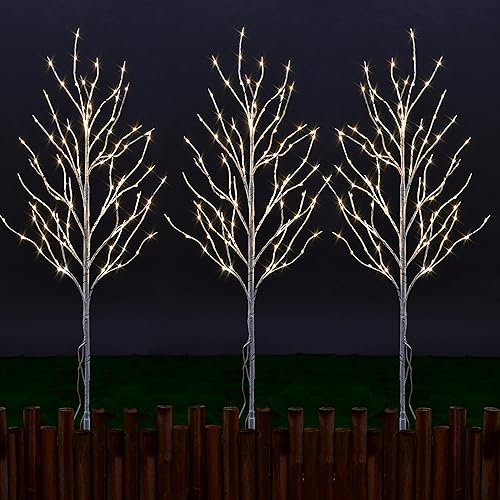 Miniatura 4 de Lightshare Ramas de abedul con triple iluminación de 41 pulgadas, ramita de sauce de abedul artificial con 300 mini luces LED para decoración de