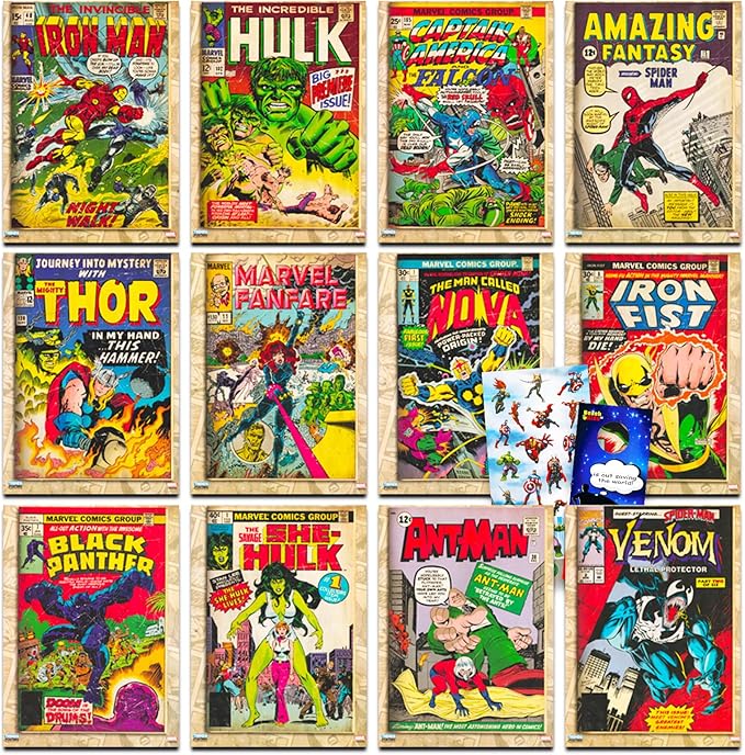 Marvel Kosmos-Invasion feiert Start mit einem Trailer, der alles zusammenfasst 11 Marvel Comics Poster Set for Kids, Boys ~ 12 Pc Bundle with Marvel Superhero Poster Book for Room Decor and Walls, Stickers, and Door Hanger | Comic Book Cover Prints