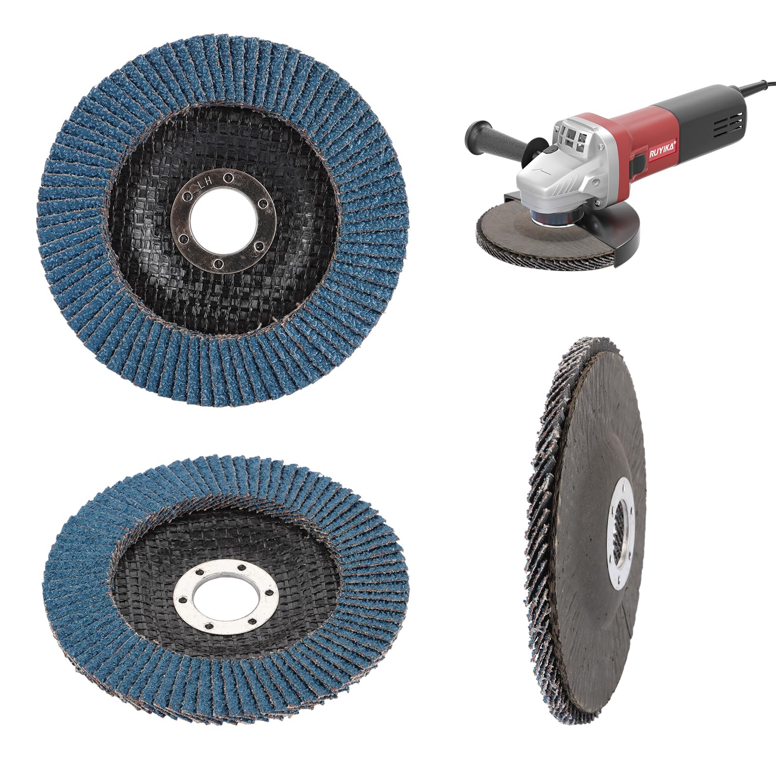 MIVIDE 15 Pcs Disques à Lamelles 125 mm Grain 40, Disques Abrasifs à Lamelles, Disque de Meulage en Acier, Disque de Décapage pour Enlever Ebavure, Polissage, Rouille, Finition