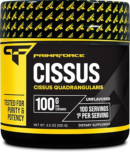 PrimaForce Extracto de Cissus Quadrangularis polvo sin sabor 353oz Alivio de dolor de articulaciones premium para hombres y mujeres mejora la