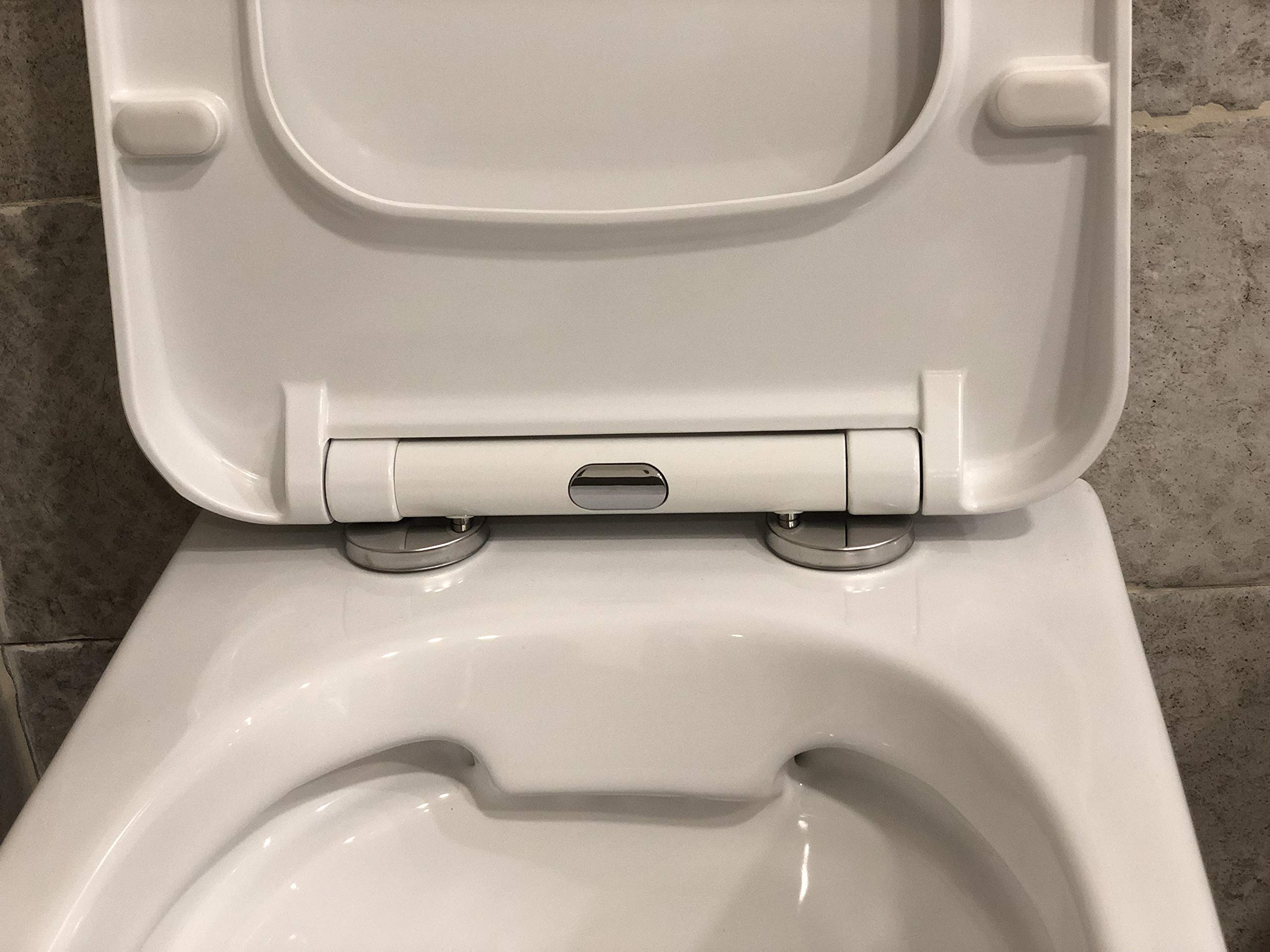 Coppia Sanitari Sospesi Rimless senza brida linea squadrata dimensioni ridotte coprivaso soft-close