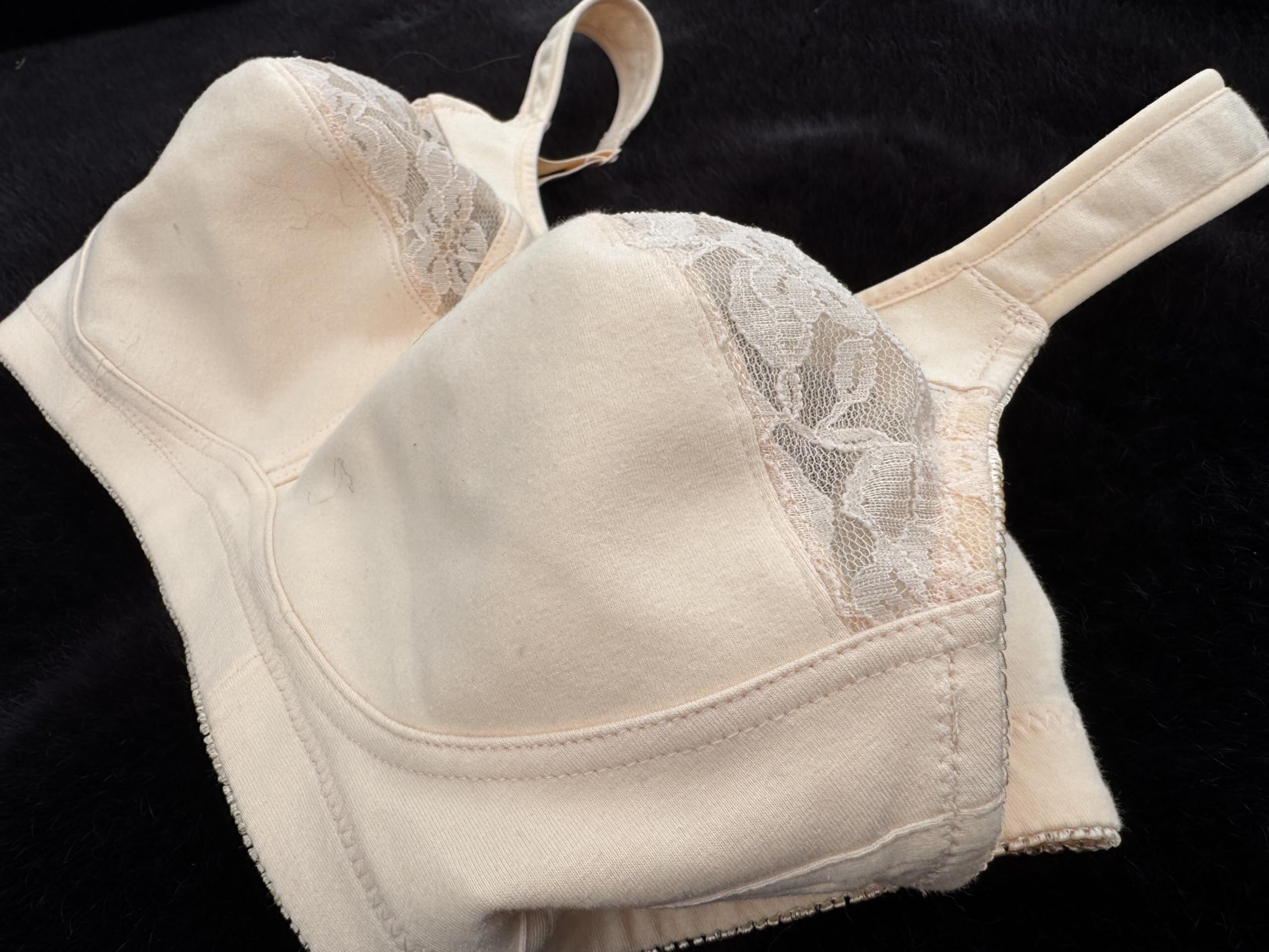 Biustonosz Po Mastektomii Z Bawełny W Dużym Rozmiarze Damski Bra Pooperacyjny, Bez Fiszbin, Komfortowy, Na Co Dzień, Z Silikonową Protezą Piersi(Beige,E_38/85)
