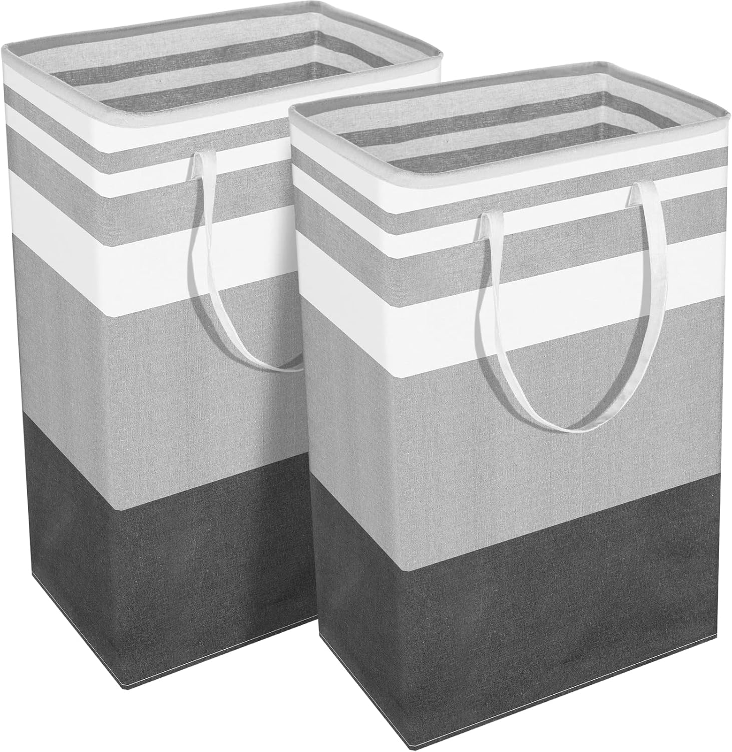 Olyzer 2 Pack Laundry Basket 75L, Lightweight Collapsible Large Laundry