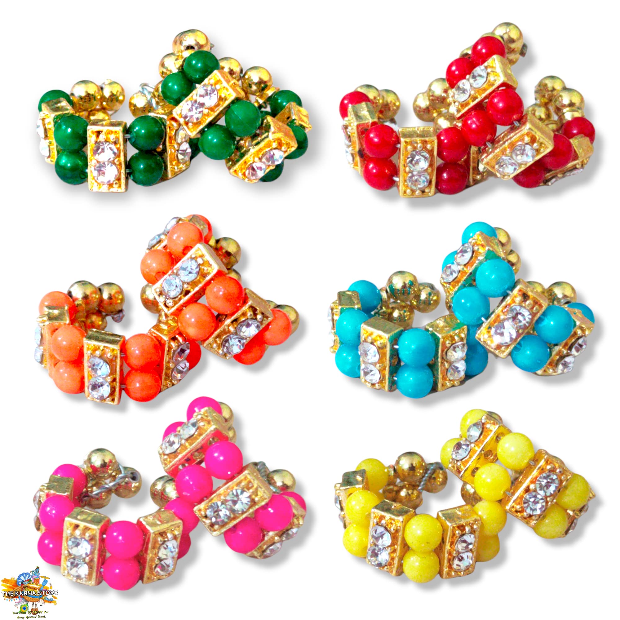 Brij Sugandha Set of 6 Pearl Kada – Bright Color Bangles for Medium to Big Size God Idol [ Multicolor ] | by The Kanha Store (Medium) (B09TT9Y3V8) Amazon Price History, Amazon Price Tracker