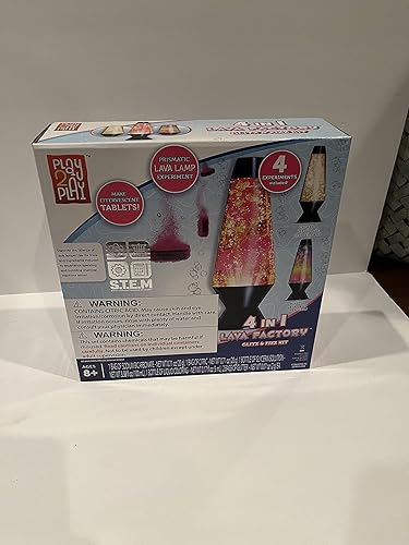 Lámpara de lava 4 en 1, kit novedoso de brillo y chispa de fábrica, incluye 4 experimentos, niños a partir de 8 años