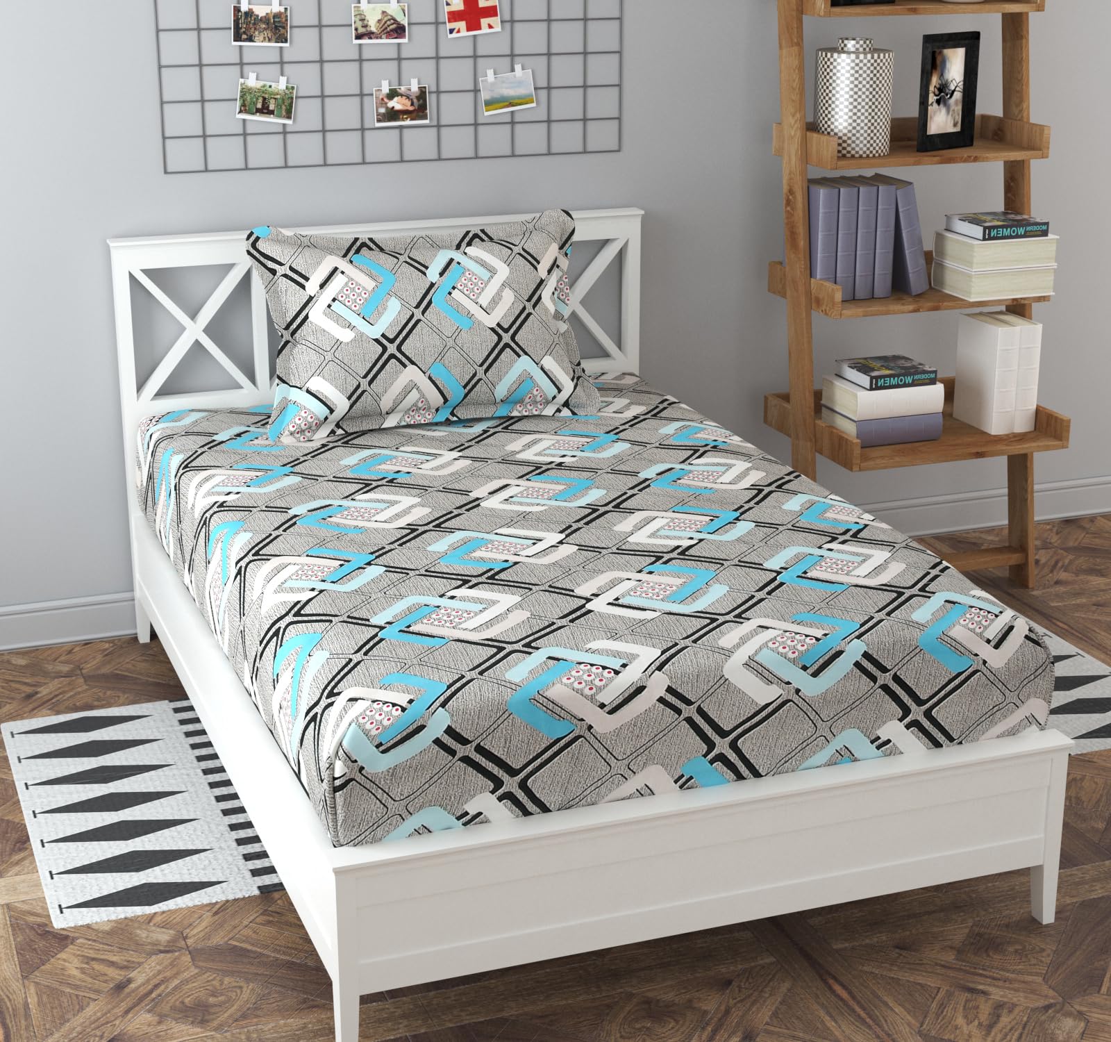 Soniasaa® Prime Collection 183 TC Cotton-Blend Fabric Single Sized(90x60) Inch 1 Bedsheet with 1 Pillow Covers - Single Bedsheet for Single Bed Soft-Touch Skin Friendly (B0CRZC8FBZ) Amazon Price History, Amazon Price Tracker