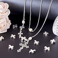 Vista 18 de Craftdady - Cuentas pequeñas de cruz de metal