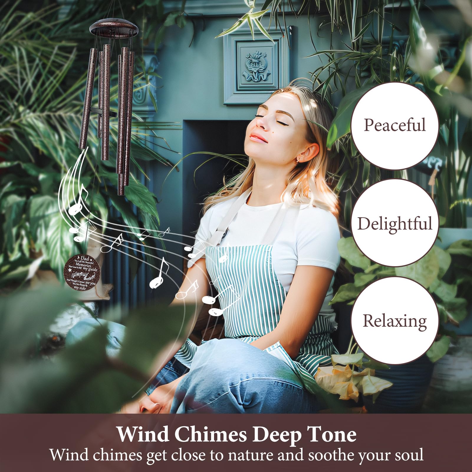 Memorial Gifts for Loss of Dad, 25'' Memorial Wind Chimes for Loss of Father, Sympathy Gifts for Lose of Dad Father, Bereavement/Condolence/Remembrance Gifts 5