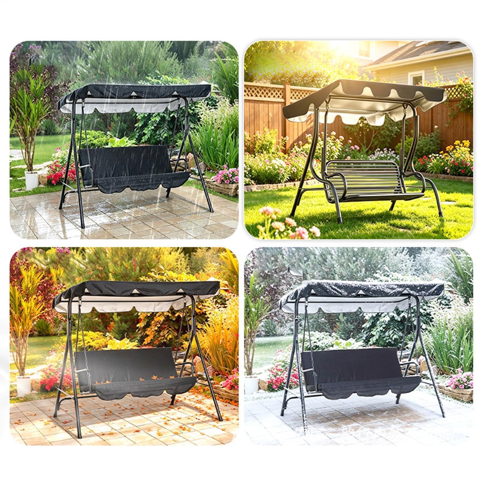 Tettuccio Di Ricambio Per Dondolo,Tessuto Oxford Antivento E Parasole | 165 x 114 x 15 cm Copertura Di Ricambio Per Altalena - Esterno, Cortile, Patio, Portico, Giochi, Mobili, Seduta, Sedile